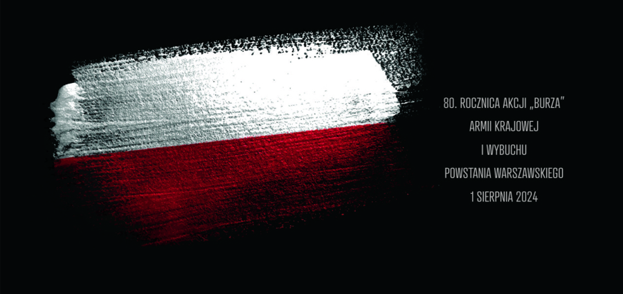 Plakat uroczystości z okazji rocznicy wybuchu Powstania Warszawskiego